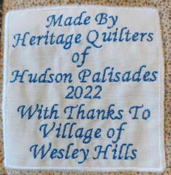 Village quilt - reverse side